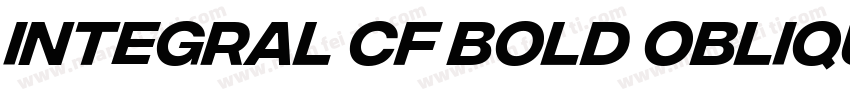 Integral CF Bold Oblique字体转换
